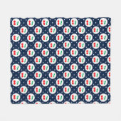 Cherry Dot Pattern – Retro Fruit Gift & Decor Fleece Deken (Voorkant (Horizontaal))