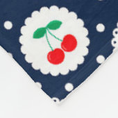 Cherry Dot Pattern – Retro Fruit Gift & Decor Fleece Deken (Hoek)