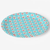 Cherry Dot Pattern – Retro Fruit Gift & Decor Papieren Bordje (Gekanteld)