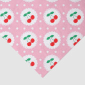 Cherry Dot Pattern – Retro Fruit Gift & Decor Tissuepapier (Detail)