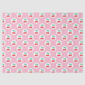 Cherry Dot Pattern – Retro Fruit Gift & Decor Tissuepapier (Voorkant)