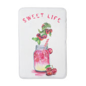 Cherry Drink badmat - aangepaste tekst (Voorkant Verticaal)
