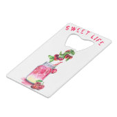 Cherry Drink Bottle Opener - Aangepaste tekst Creditkaart Flessenopener (Achterkant Gekanteld)