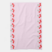 Cherry Edges on Pink Kitchen Towels Theedoek (Verticaal)