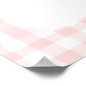 Cherry Eerste Aardbei Roze Bow 1e verjaardag Poster (Hoek)