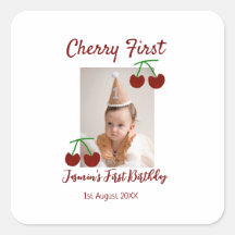 Cherry eerste gelukkige verjaardagsfoto kinder mod