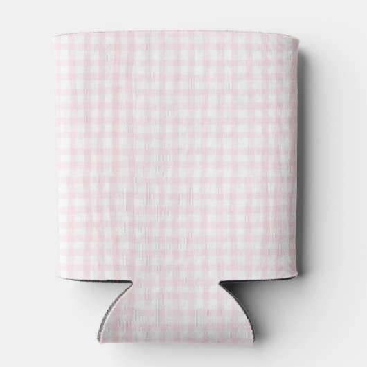 Cherry eerste verjaardag roze gingham meisjes een blikjeskoeler (Achterkant)