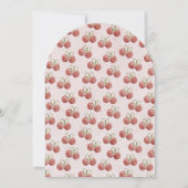 Cherry eerste verjaardag Waterverf Coquette Cupcak Kaart (Achterkant)