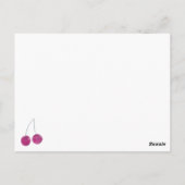 Cherry eerste verjaardagsfeestje uitnodiging (Achterkant)