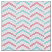 Cherry en Blue Faded Chevron Pattern Stof (Close Up)