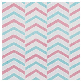 Cherry en Blue Faded Chevron Pattern Stof