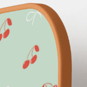 Cherry en Bow Light Groen Pickleball Paddle (Links Detail)