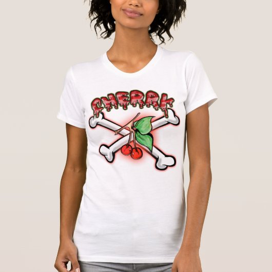 Cherry en Crossbones T-shirt (Voorkant)