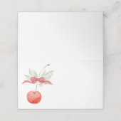 Cherry en Red Ribbon Baby shower Plaatskaartje (Buitenkant ongevouwen)