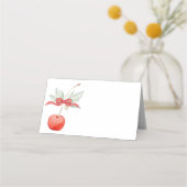 Cherry en Red Ribbon Baby shower Plaatskaartje (Voorkant)