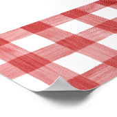 Cherry en Red Ribbon Baby shower Welkom Poster (Hoek)