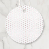 Cherry en Roze Lint Waterverf Meisje Baby shower Bedankjes Labels (Achterkant)
