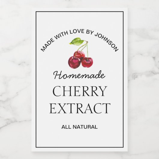 Cherry Extract Label Wijn Etiket (Enkel label)