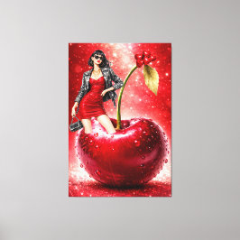 Cherry Fashion Illustration Wall Art Print