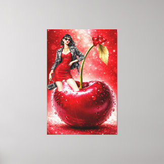 Cherry Fashion Illustration Wall Art Print