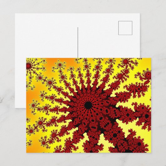 Cherry Fireworks Burst Briefkaarten (Voorkant / Achterkant)