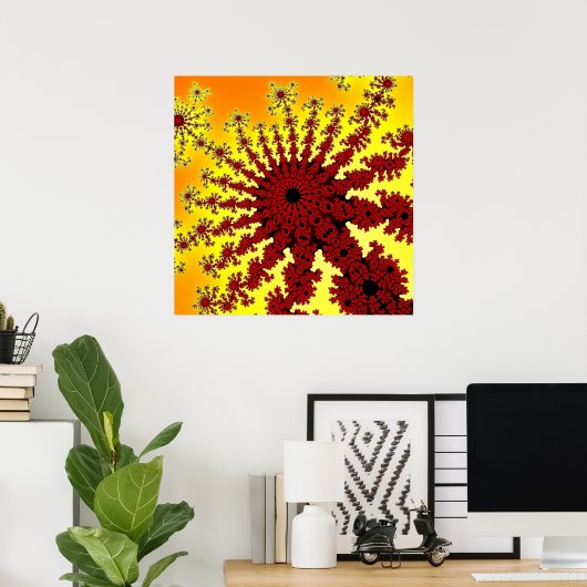 Cherry Fireworks Burst Poster (Thuiskantoor)