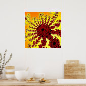 Cherry Fireworks Burst Poster (Keuken)