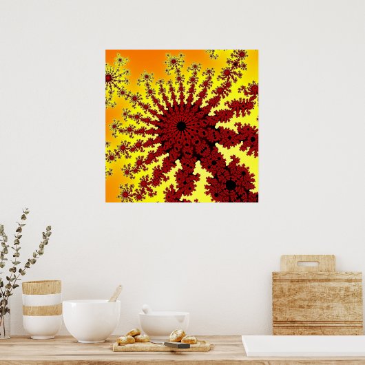 Cherry Fireworks Burst Poster (Keuken)