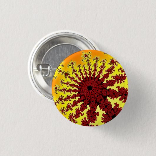 Cherry Fireworks Burst Ronde Button 3,2 Cm (Voorkant /achterkant)