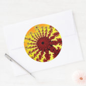 Cherry Fireworks Burst Ronde Sticker (Envelop)