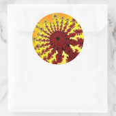 Cherry Fireworks Burst Ronde Sticker (Tas)