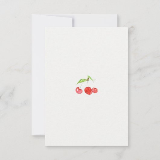 Cherry first birthday aankondiging (Achterkant)