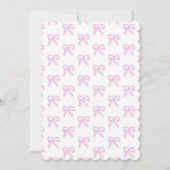 Cherry First Birthday Roze Coquette Bow Kaart (Achterkant)