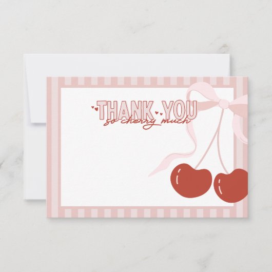 Cherry First Coquette Girls Verjaardag Bedankkaart (Voorkant)