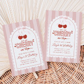 Cherry First Coquette Meisjes 1e verjaardag Kaart