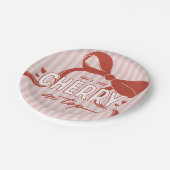 Cherry First Coquette Meisjes 1e verjaardag Papieren Bordje (Gekanteld)