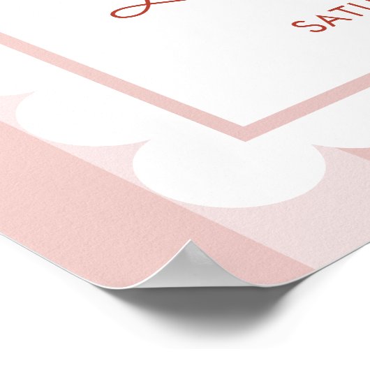 Cherry First Coquette Meisjes 1e verjaardag Poster (Hoek)