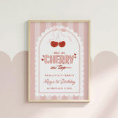 Cherry First Coquette Meisjes 1e verjaardag Poster