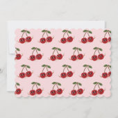 Cherry First Girl Schattige Cartoon Sweet 1st Birt Kaart (Achterkant)