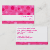 Cherry Fizz White stripe-template voor visitekaart Visitekaartje (Voorkant / Achterkant)