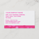Cherry Fizz White stripe-template voor visitekaart Visitekaartje (Achterkant)