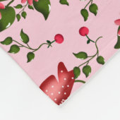 Cherry floral pattern Curtain Fleece Deken (Hoek)