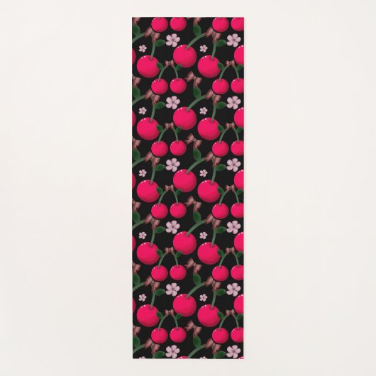 Cherry floral pattern  yogamat (Voorkant)