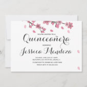 Cherry Floral Tree Quinceañera Sweet 15 Kaart (Voorkant)