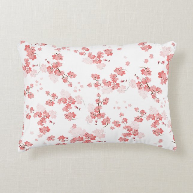 Cherry Flower 2 Accent Kussen (Voorkant)