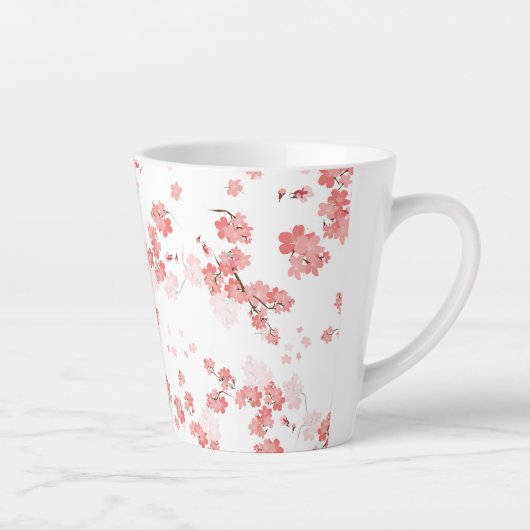 Cherry Flower 2 Latte Mok (Rechts)
