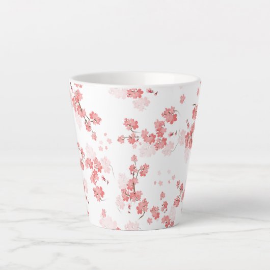 Cherry Flower 2 Latte Mok (Voorkant)