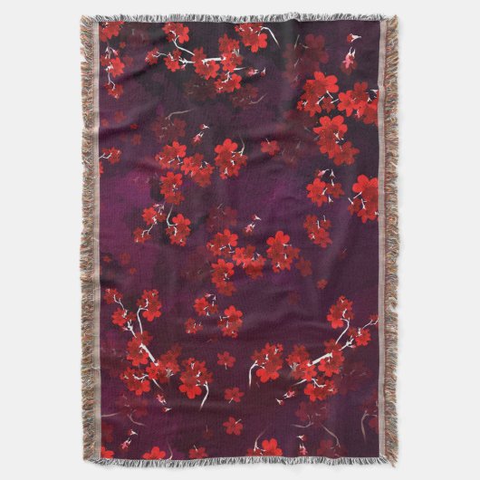 Cherry Flower 3 Deken (Voorkant Verticaal)