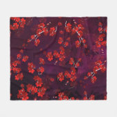 Cherry Flower 3 Fleece Deken (Voorkant (Horizontaal))