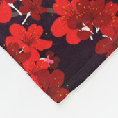 Cherry Flower 3 Fleece Deken (Hoek)
